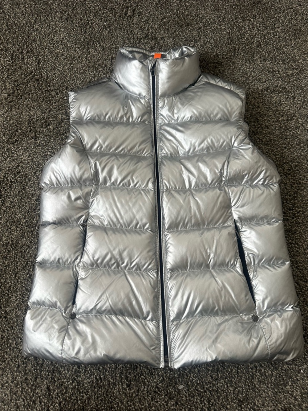 Ralph Lauren Silver Metallic Puffer Vest